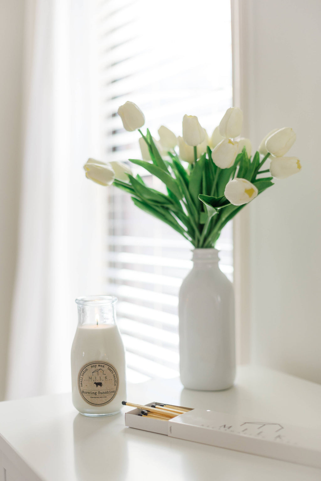 Milk Bottle Candle Morning Sunshine