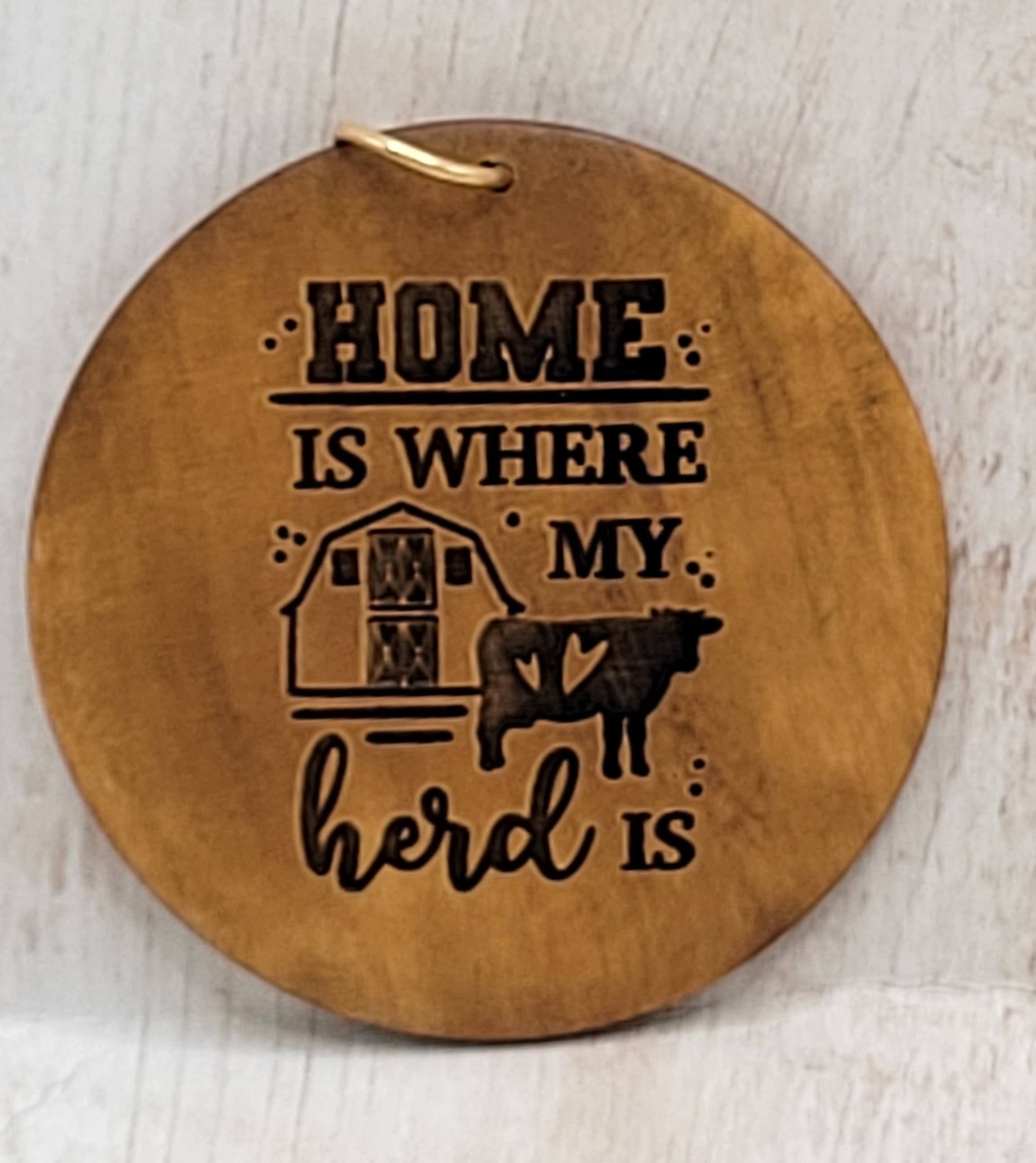 Wristlet Disc "Home Is Where My Herd Is"