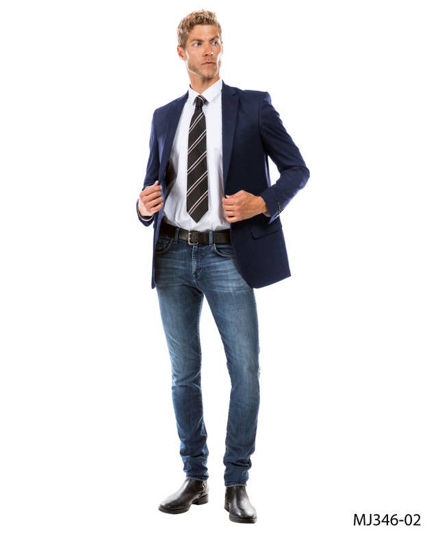 ZeGarie Tailored Fit Suit Separates Jacket, Navy