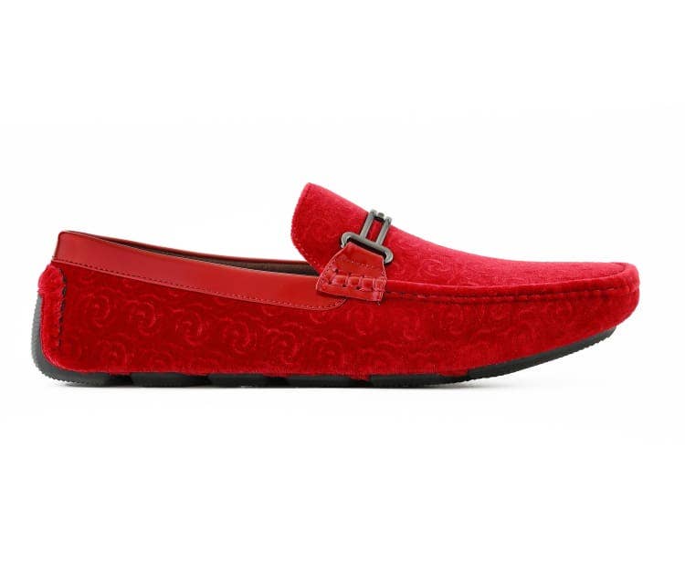 Roberto Slip-On Moccasin Loafer - Red