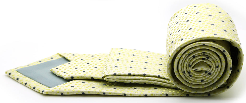 Classic Yellow Dot Necktie & Hanky Set