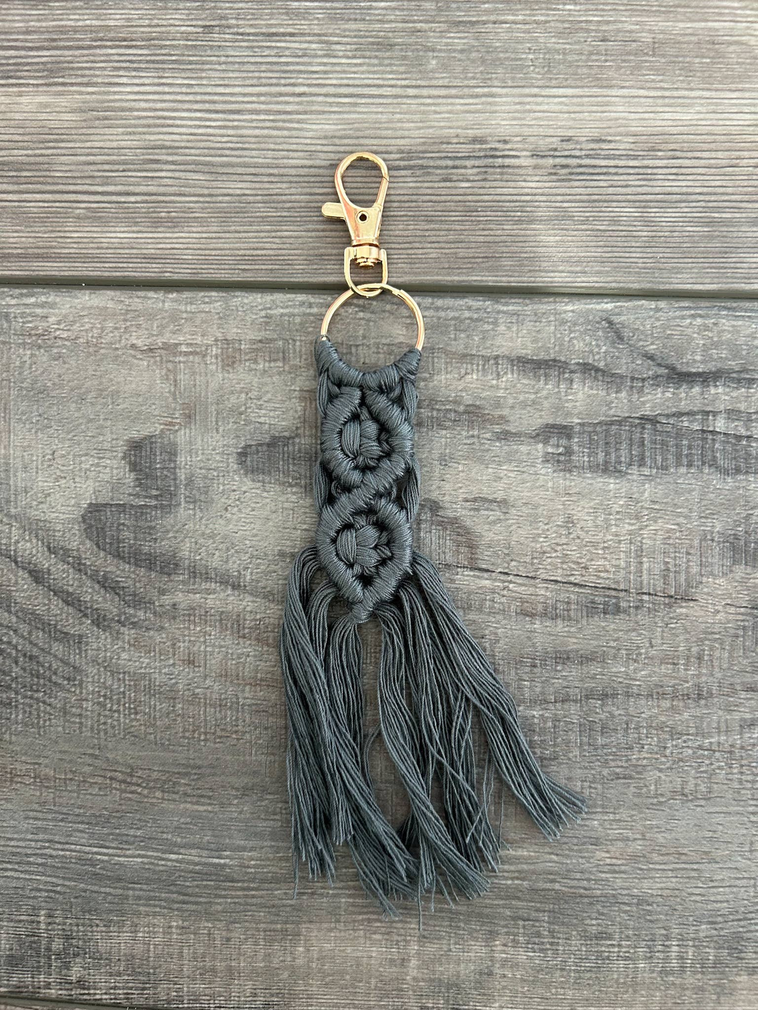 Boho Cotton Cord Macrame Keychain