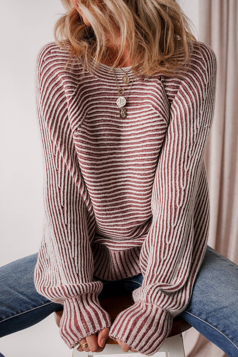 Katelynn Ribbed Knit Baggy Sweater