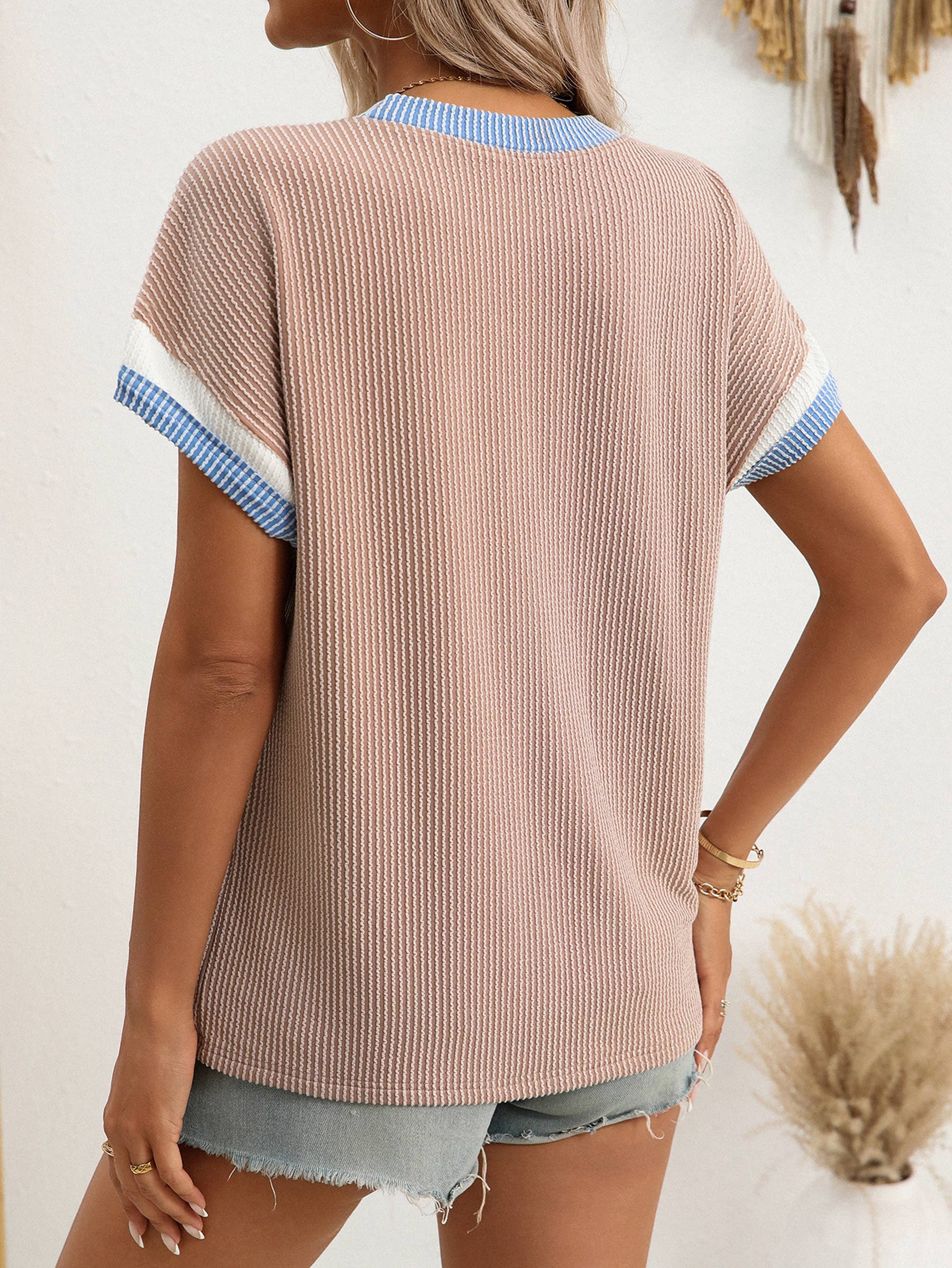 Liz Twisted Strip Top - FINAL SALE