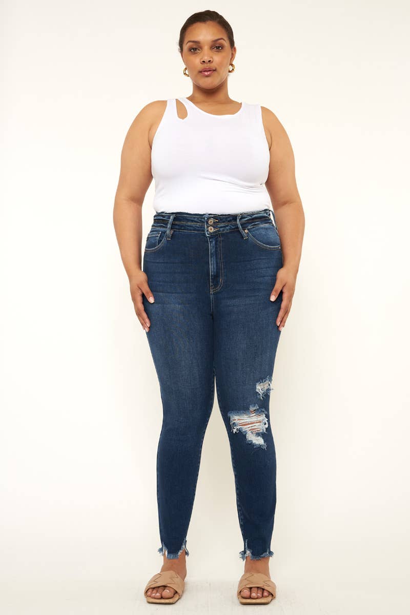 Kan Can USA High Rise Plus Skinny Jean-FINAL SALE 50% OFF