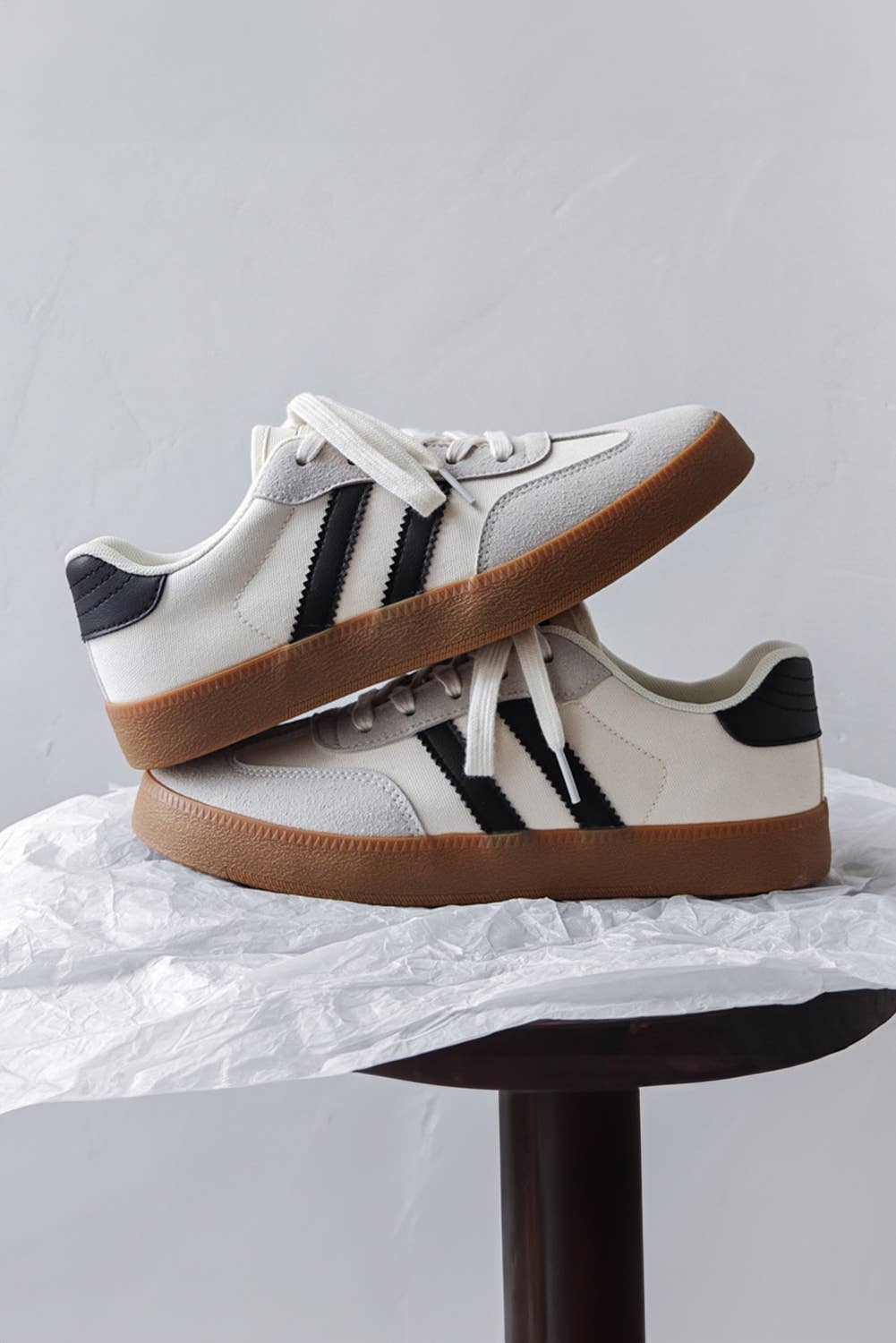 Striped Flat Sneakers