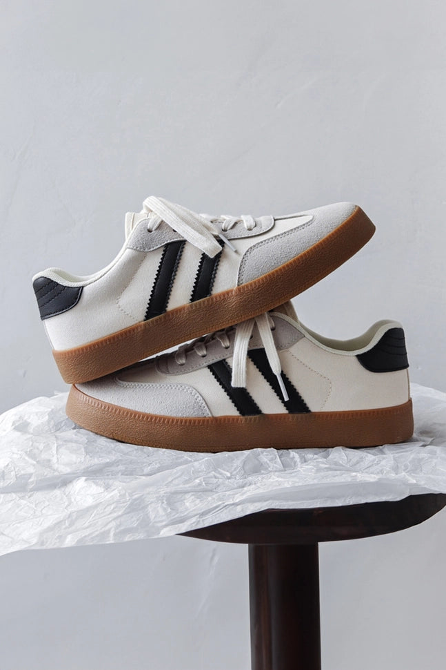 Melissa Striped Lace-up Sneakers