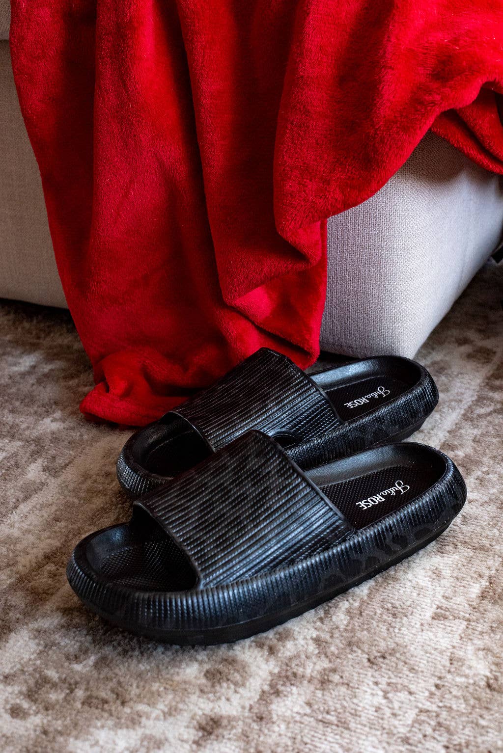 Black Leopard insanely Comfy Beach Slides- FINAL SALE 50% OFF