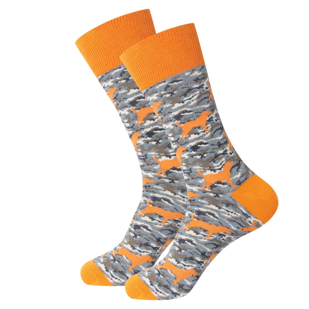 Barrel Down South - Bluetick Coonhound Tiger Stripe Camo Socks