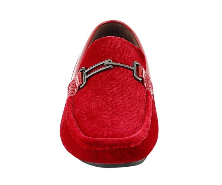 Roberto Slip-On Moccasin Loafer - Red
