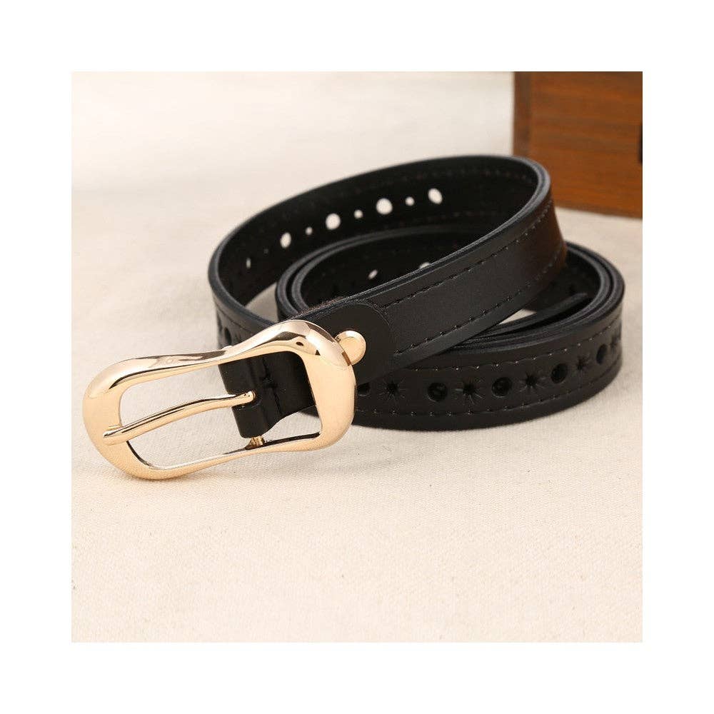Genuine Leather Cowhide Casual All-Purpose Hollow Belt